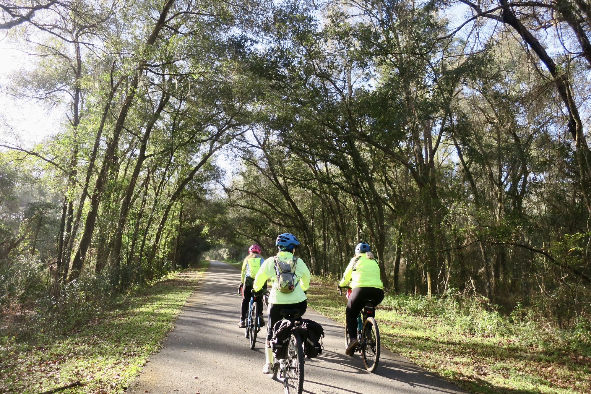 Heading south on the Withlacoochie Trail Tally Gals Bike Adventures
