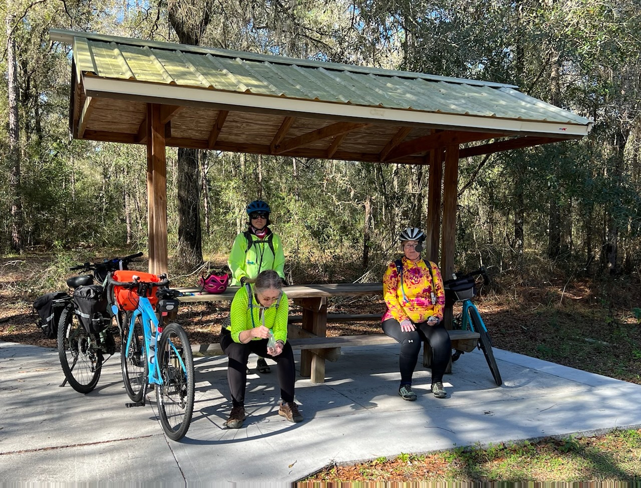 Heading south on the Withlacoochie Trail Tally Gals Bike Adventures
