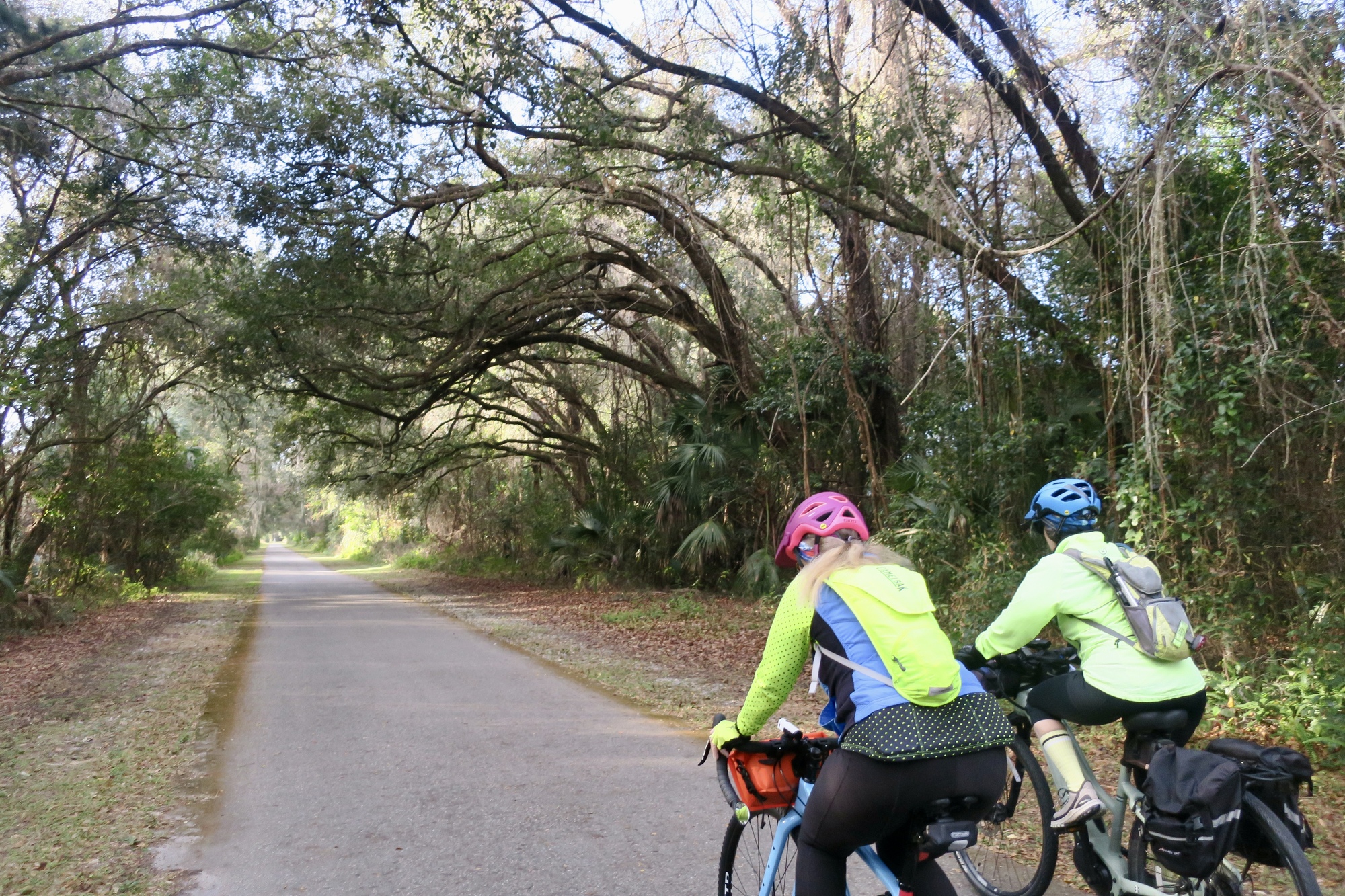 Heading south on the Withlacoochie Trail Tally Gals Bike Adventures